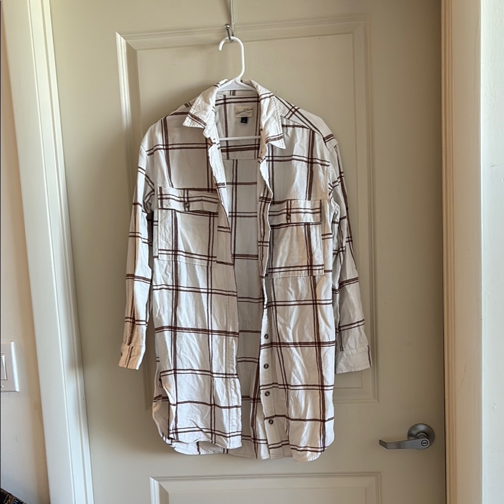 Universal Thread White and Brown Utility Jacket